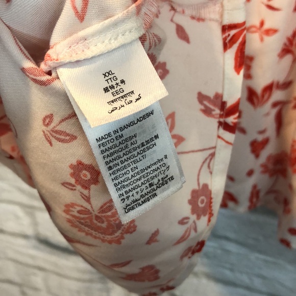 NWT Grace Atwood The Drop Ivory Floral Blouse XXL - Picture 13 of 13